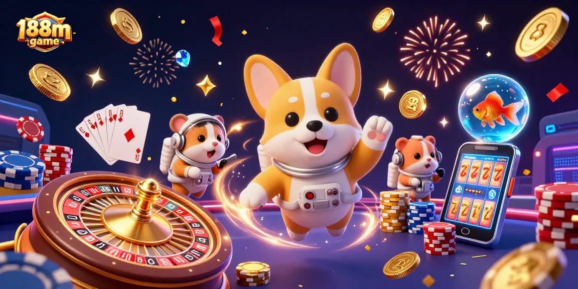 Experience thrilling action in 188m-game with a dynamic camaraderie of characters in a vibrant casino backdrop.