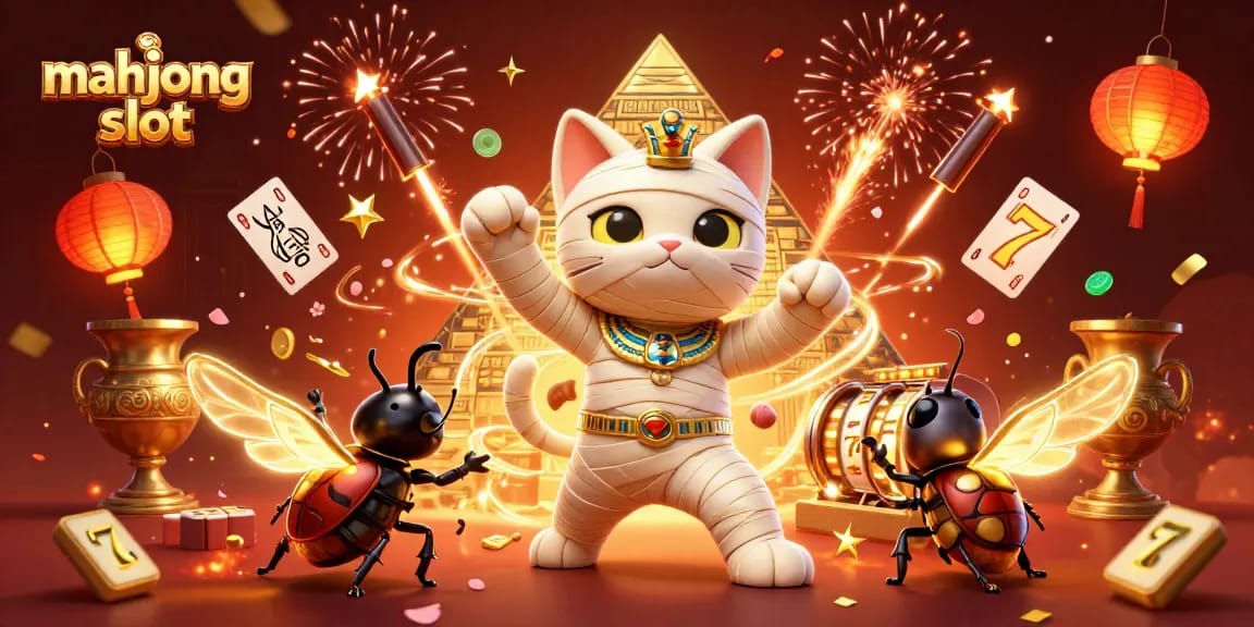 Experience the mahjong slot excitement with a vibrant, animated casino scene.