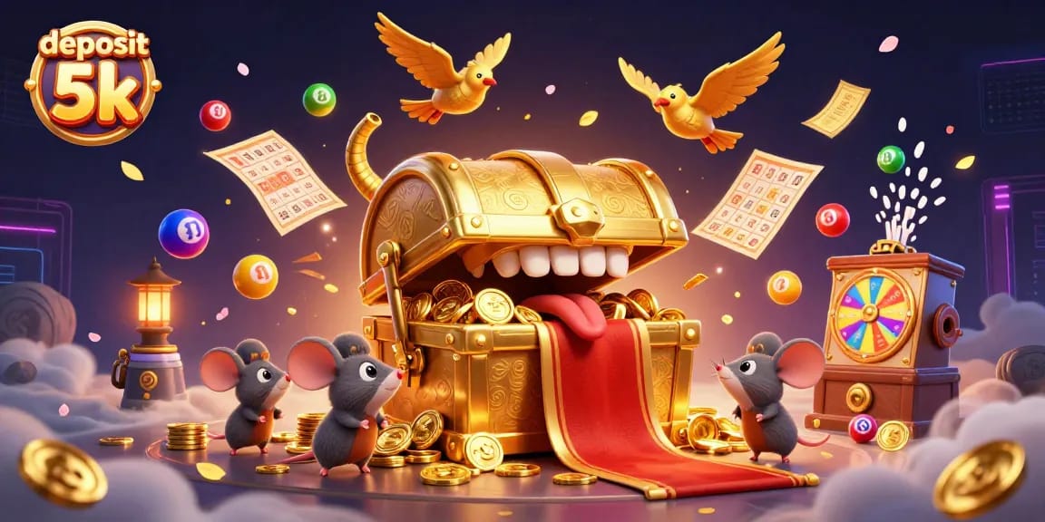 Engage with the excitement of deposit 5k slots as cartoon mice discover golden treasures and vibrant gameplay.